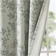 SunSmart Julie Polyester Fabric Botanical Blackout Window Panel in Ivory/Blue