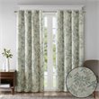 SunSmart Julie Polyester Fabric Botanical Blackout Window Panel in Ivory/Blue