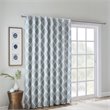 SunSmart Blakesly Modern Polyester Fabric Blackout Window Panel in Aqua Blue