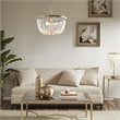 Hampton Hill Melrose Modern Metal Chandelier in Antique Brass/White