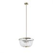 Hampton Hill Melrose Modern Metal Chandelier in Antique Brass/White