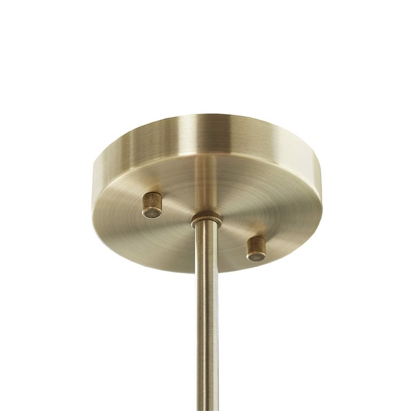 Hampton Hill Melrose Modern Metal Chandelier in Antique Brass/White