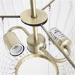 Hampton Hill Melrose Modern Metal Chandelier in Antique Brass/White