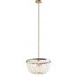 Hampton Hill Melrose Modern Metal Chandelier in Antique Brass/White