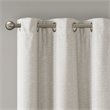 SunSmart Como Polyester Fabric Total Blackout Window Panel Pair in Ivory