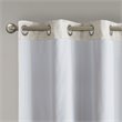SunSmart Como Polyester Fabric Total Blackout Window Panel Pair in Ivory