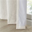 SunSmart Como Polyester Fabric Total Blackout Window Panel Pair in Ivory