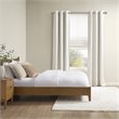 SunSmart Como Polyester Fabric Total Blackout Window Panel Pair in Ivory