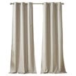 SunSmart Como Polyester Fabric Total Blackout Window Panel Pair in Taupe Beige