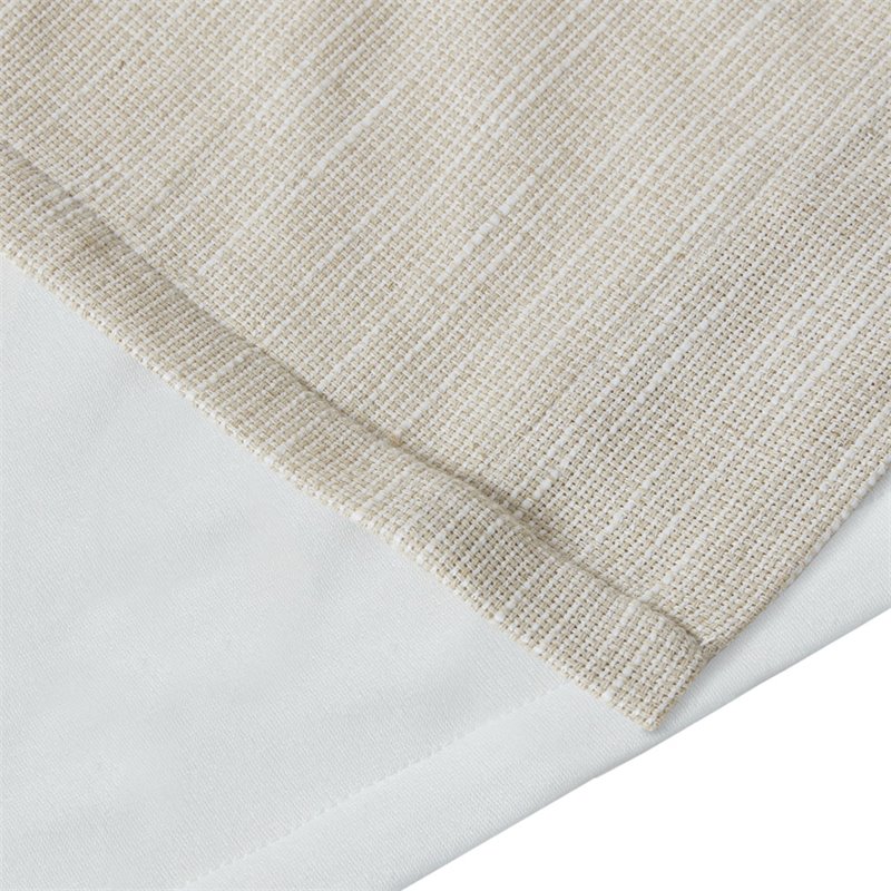 Madison Park Beals Polyester Rod Pocket Panel with Fleece Lining in Natural