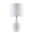 Hampton Hill Celine Modern Ceramic and Fabric Table Lamp in White