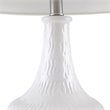 Hampton Hill Celine Modern Ceramic and Fabric Table Lamp in White