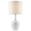 Hampton Hill Celine Modern Ceramic and Fabric Table Lamp in White