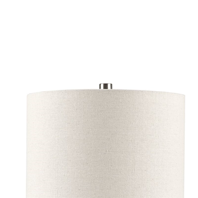 INK+IVY Tristan Modern Ceramic and Wood Table Lamp in White/Cream