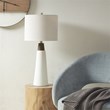 INK+IVY Tristan Modern Ceramic and Wood Table Lamp in White/Cream
