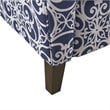 Madison Park Kirby Polyester Fabric and Solid Wood Push Back Recliner in Navy