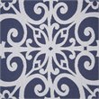 Madison Park Kirby Polyester Fabric and Solid Wood Push Back Recliner in Navy