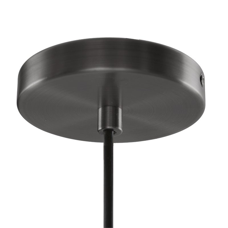 Hampton Hill Auburn 1-Light Transitional Metal and Glass Pendant in Bronze/Clear
