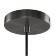 Hampton Hill Auburn 1-Light Transitional Metal and Glass Pendant in Bronze/Clear