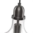Hampton Hill Auburn 1-Light Transitional Metal and Glass Pendant in Bronze/Clear