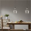 Hampton Hill Auburn 1-Light Transitional Metal and Glass Pendant in Bronze/Clear
