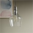 Hampton Hill Auburn 1-Light Transitional Metal and Glass Pendant in Bronze/Clear