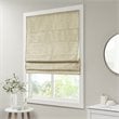 Madison Park Como Faux Silk Room Darkening Cordless Roman Shade in Taupe Beige