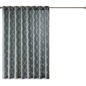 madison park saratoga polyester fabric fretwork printed patio panel in blue