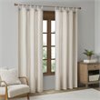 Madison Park Beals Polyester Fabric Tap Top Panel with Fleece Lining in Natural