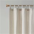 Madison Park Beals Polyester Fabric Tap Top Panel with Fleece Lining in Natural