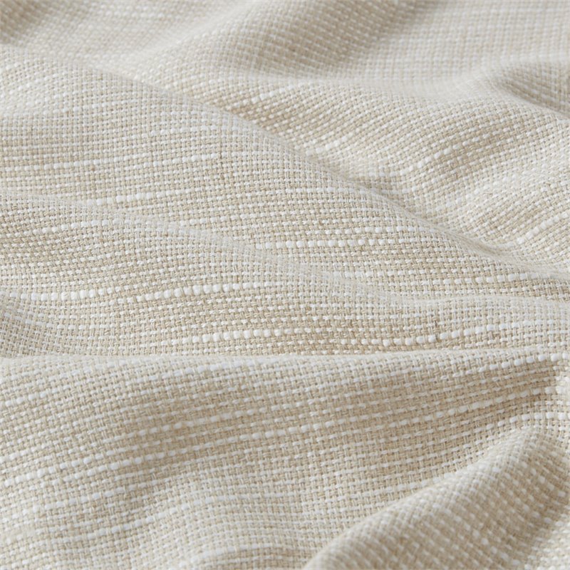 Madison Park Beals Polyester Fabric Tap Top Panel with Fleece Lining in Natural