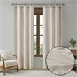 Madison Park Beals Polyester Fabric Tap Top Panel with Fleece Lining in Natural