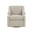 Madison Park Justin Solid Wood and Polyester Fabric Swivel Glider Chair in Tan