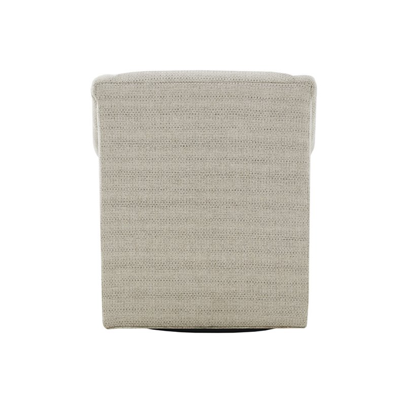 Madison Park Justin Solid Wood and Polyester Fabric Swivel Glider Chair in Tan