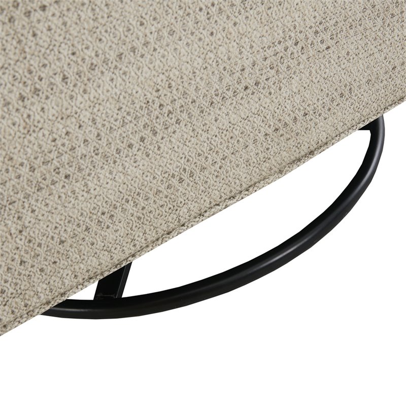 Madison Park Justin Solid Wood and Polyester Fabric Swivel Glider Chair in Tan