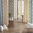 Madison Park Saratoga Polyester Fabric Geometric Fretwork Panel in Seafoam Green