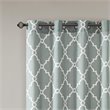 Madison Park Saratoga Polyester Fabric Geometric Fretwork Panel in Seafoam Green