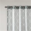 Madison Park Saratoga Polyester Fabric Geometric Fretwork Panel in Seafoam Green