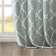 Madison Park Saratoga Polyester Fabric Geometric Fretwork Panel in Seafoam Green