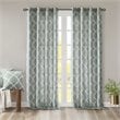 Madison Park Saratoga Polyester Fabric Geometric Fretwork Panel in Seafoam Green