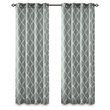 Madison Park Saratoga Polyester Fabric Geometric Fretwork Panel in Seafoam Green