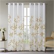 Madison Park Cecily Polyester Burnout Window Panel in White/Yellow