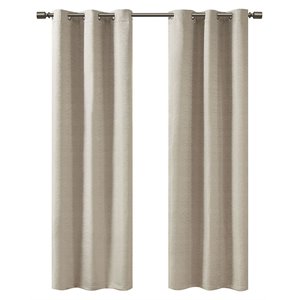 beautyrest rocky polyester fabric magnetic closure panel pair in taupe beige