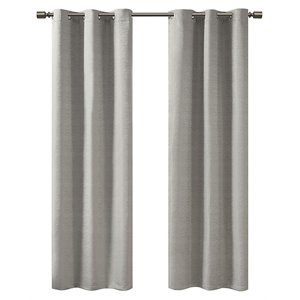 beautyrest rocky polyester fabric magnetic closure panel pair in gray