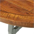 INK+IVY Lancaster Round Wood and Metal Dining Table in Amber Brown