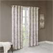 SunSmart Victoria Polyester Fabric Jacquard Grommet Top Window Panel in Ivory