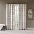 SunSmart Victoria Polyester Fabric Jacquard Grommet Top Window Panel in Ivory