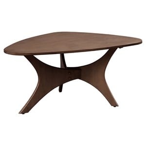 INK+IVY Blaze 40&quot Triangle Mid-Century Wood Coffee Table in Pecan Brown
