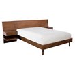 INK+IVY Clark Solid Wood Queen Bed with 2 Nightstand in Pecan Brown