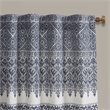 INK+IVY Mila Cotton Printed Window Curtain Panel with Lining in Navy